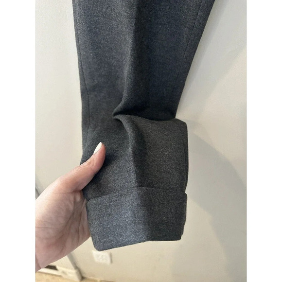 ATM Anthony Thomas Melillo Ponte Slim Pants Sz 4 Gray Mid Rise Cuffed M0348 - Picture 7 of 15
